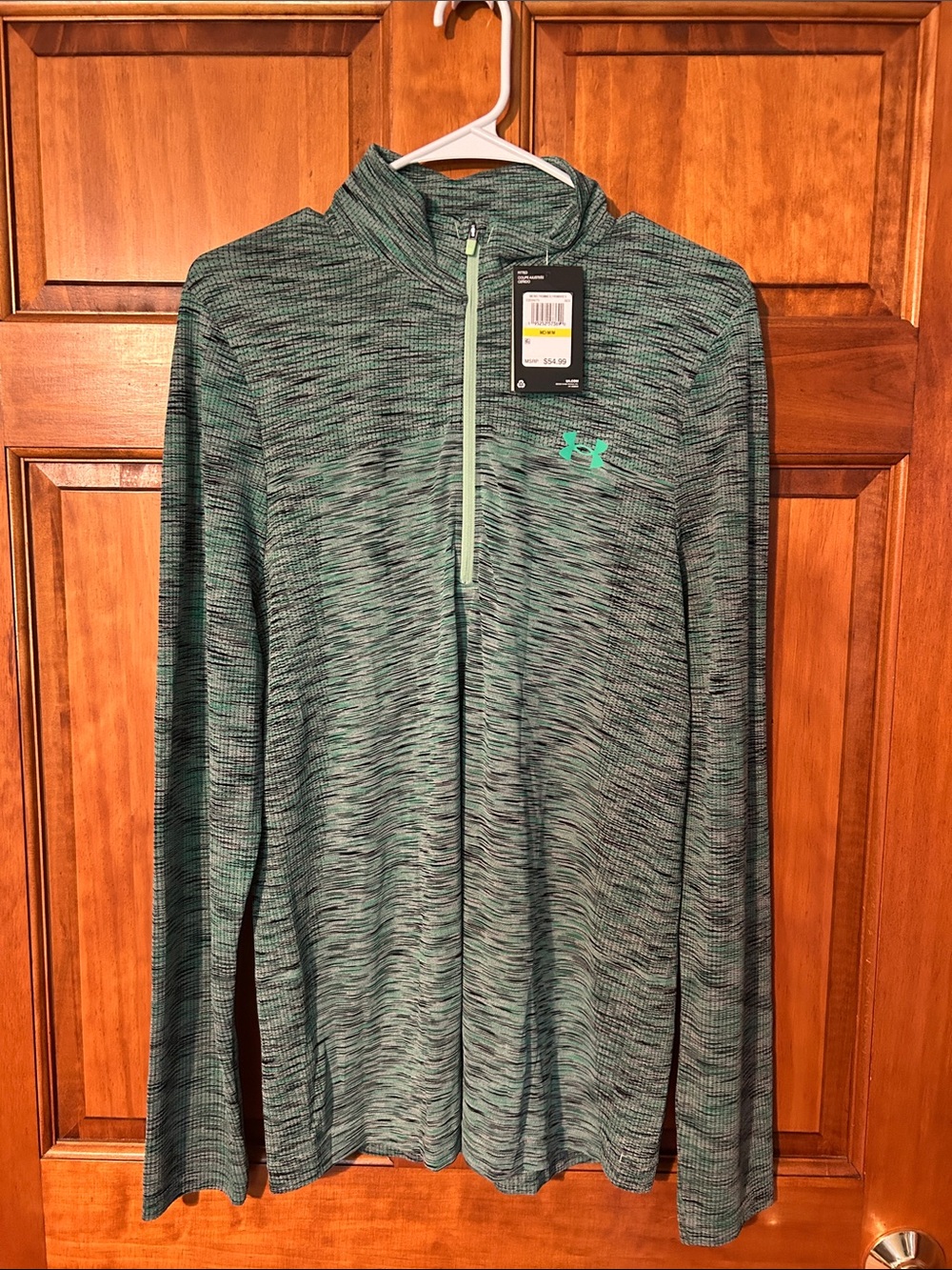 Under Armour Mint Teal Space-Dye Quarter-Zip Pullover